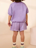 Children's Bunny Half Sleeve Top and Shorts Set