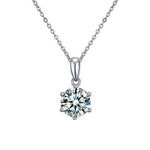 1 Carat Moissanite 925 Sterling Silver Pendant Necklace
