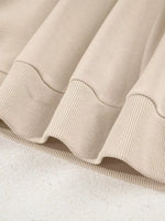 Notched Raglan Sleeve Sweatshirt
