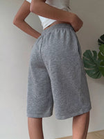 High-Waisted Drawstring Casual Shorts
