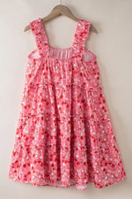 Floral Print Ruffle Tiered Mini Dress