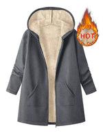 Fleece-Lined Zip Up Hooded Outerwear