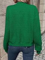 Zip-Up Textured Long Sleeve Jacket