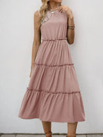 Frill Tiered Midi Dress