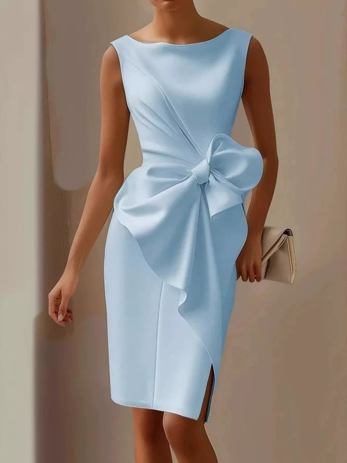 Bow Detail Sleeveless Dress