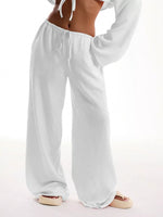Drawstring Wide Leg Pants