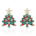 Christmas Tree Rhinestone Earrings
