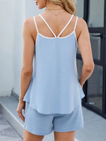 Casual Ribbed Tank Top and Shorts Set