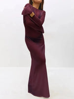 Backless Long Sleeve Maxi Cover-Up