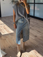 Cable Knit Sweater Vest