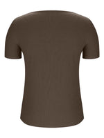 Solid V-Neck Short Sleeve T-Shirt