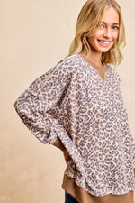 BiBi Leopard Printed French Terry Sweatshirt