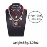 Boho Layered Multi-Strand Beach Shell Charm Necklace