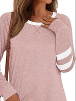 Casual Striped Round Neck T-Shirt