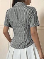 Gingham Short Sleeve Button-Up Shirt