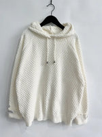 Drawstring Long SleeveHooded Sweater