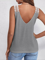 Lace Trim V-Neck Tank Top