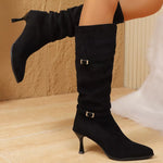 Point Toe Kitten Heels Boots