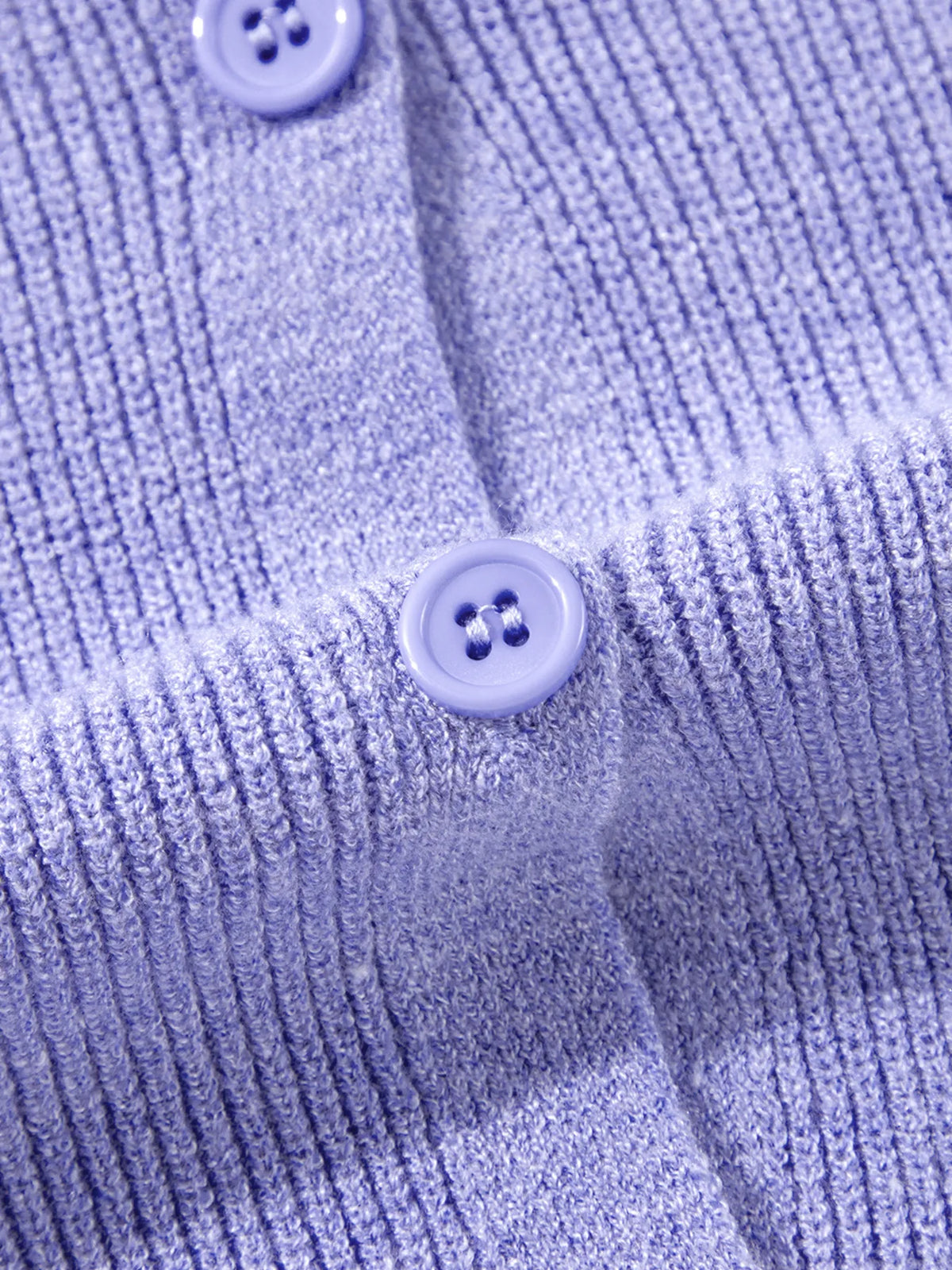 Ribbed Knit Button Front V Neck Cardigan