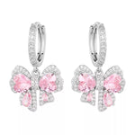 Zircon Bowknot Drop Earrings