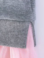 Children's Rabbit Sweatshirt Tulle Tutu Dress