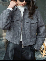 Zip Up Cropped Jacket