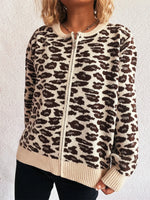 Zip Up Long Sleeve Cardigan