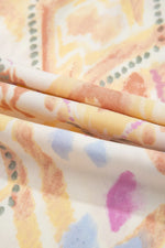 Printed Half Sleeve Shirred High Waist Maxi Dress