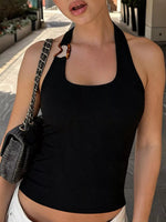 Ribbed Halter Neck Tank