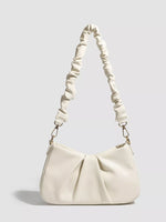 Ruched Handle Pearl Decor Crossbody Bag