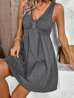 Sleeveless V-Neck A-Line Dress