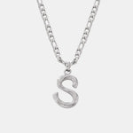 Titanium Steel Letter Pendant Necklace