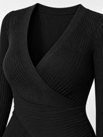 Full Size Ribbed Long Sleeve Slim Fit T-Shirt Plus Size