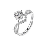 1 Carat Moissanite 925 Sterling Silver Ring