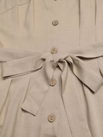 Sleeveless Button-Down Tie Waist Romper