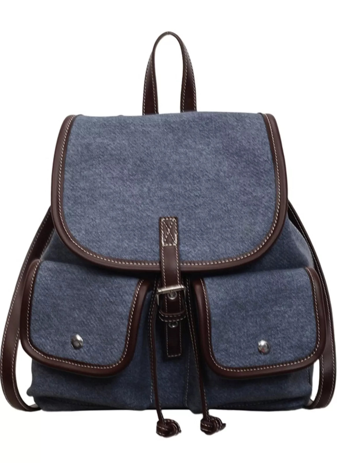 Casual Denim Flap Backpack Bag