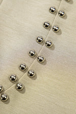 Studded Cap Sleeve Round Neck T Shirt