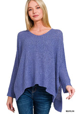 Zenana Dolman Sleeve V-Neck Sweater