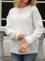 Bow-Back Round Neck Sweater