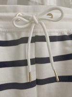 Striped Round Neck Top and Shorts Set