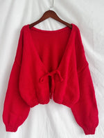 Tied Drop Shoulder Cardigan