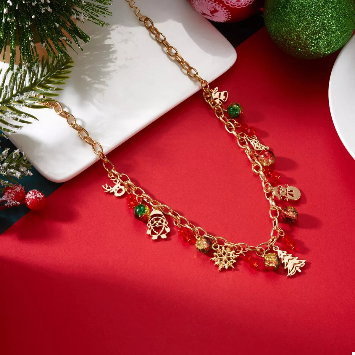 Christmas Themed Charm Necklace