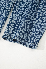 Leopard Print Wide Leg Jeans