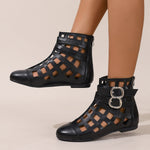 Round Toe Cutout Boots