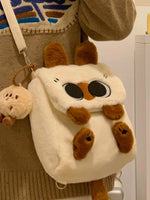 Cute Cartoon Plush Cat Backpack Bag