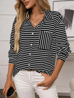 Striped Button Up Long Sleeve Shirt