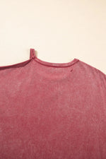 One Shoulder Half Sleeve Oversized Tunic T Shirt
