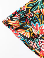 Floral Print Thin Straps High Waist Maxi Dress