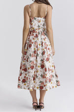 Floral Print Spaghetti Strap Midi Dress