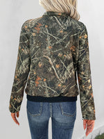 Printed Kangaroo Pocket Long Sleeve Sweatshirt
